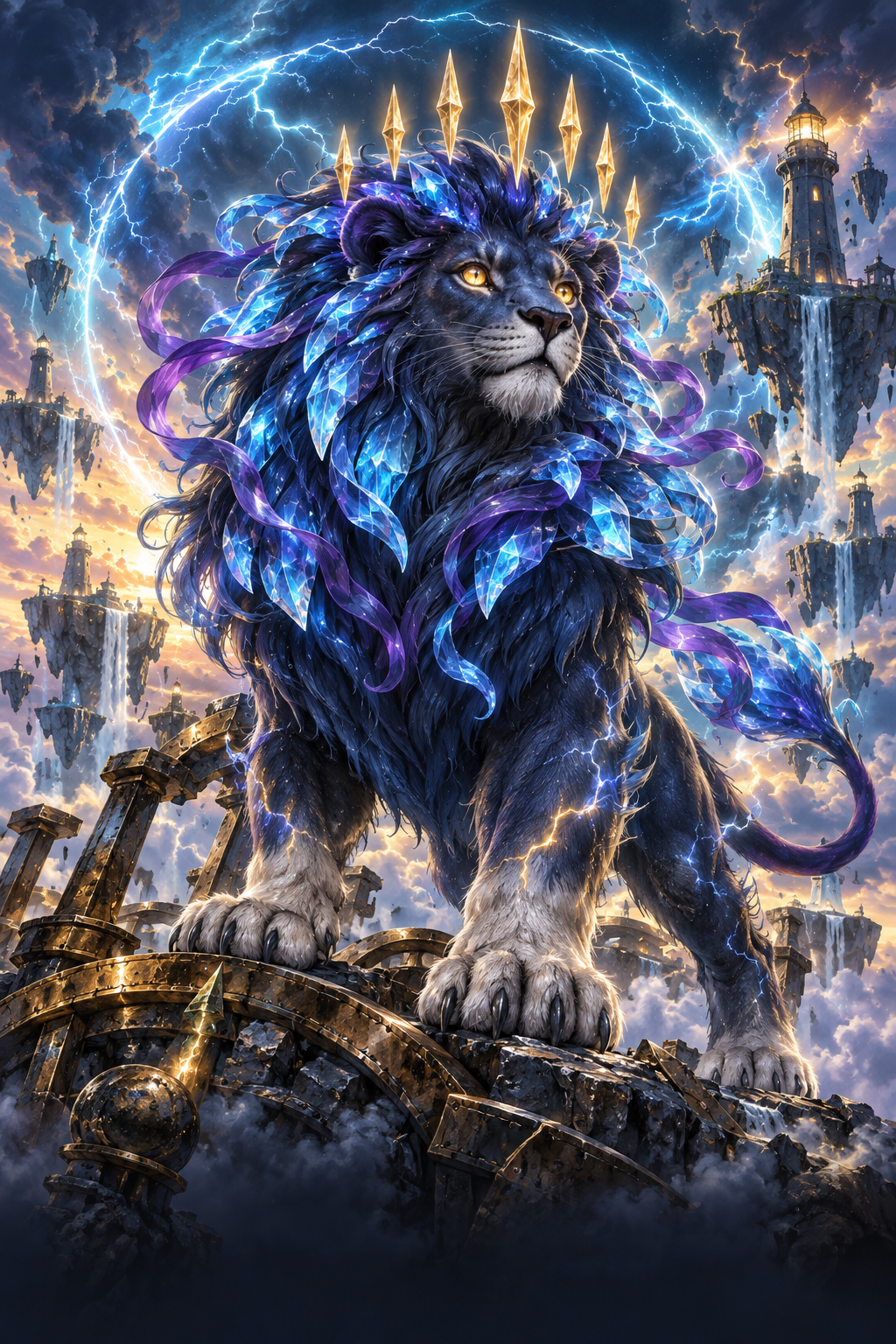 雷冠狮的精灵原画